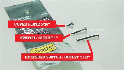 size of screw for electrical box|electrical outlet screw size chart.